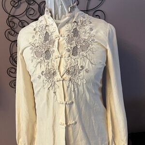Vintage Chinoiserie Blouse
